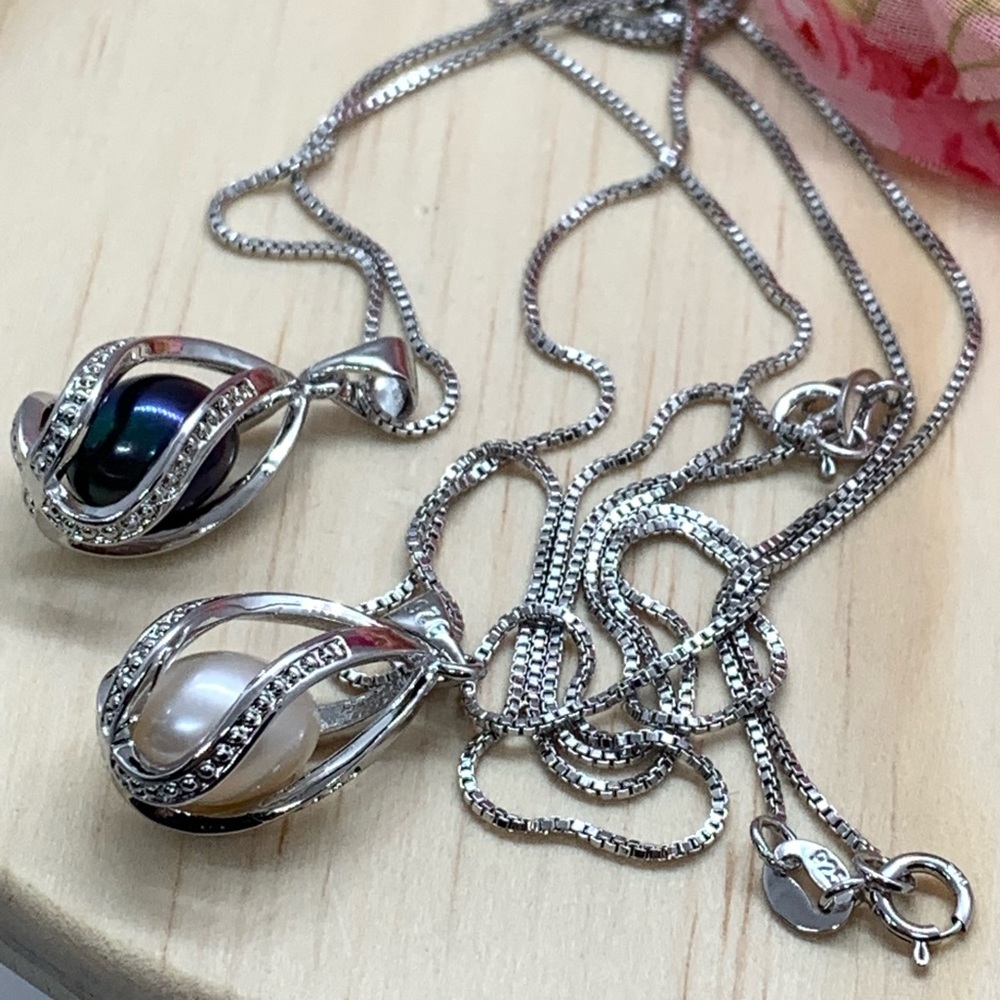 Natural Freshwater Pearl S925 Necklace - Picture 4 of 5